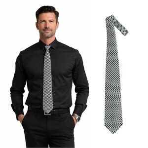 Charleston Geometric Black and White Tie
🔥% bundle of 3, 5, 10, 15 or 20 ties